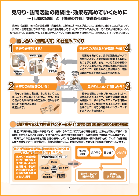 パンフレット「見守りのすすめ　活動の記録と情報の共有 編」裏面